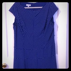 dressbarn Blue Polka Dot Dress - FREE w/ Bundle